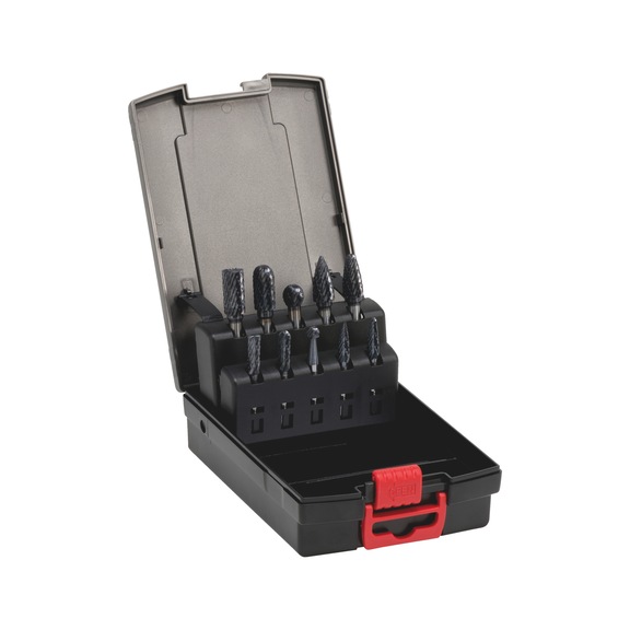 Hartmetall-Fr&auml;sstift-Sortiment Multi Performance TiAlSiN 10-teilig - FRSSTI-SORT-HM-MULTIPERF-10TLG