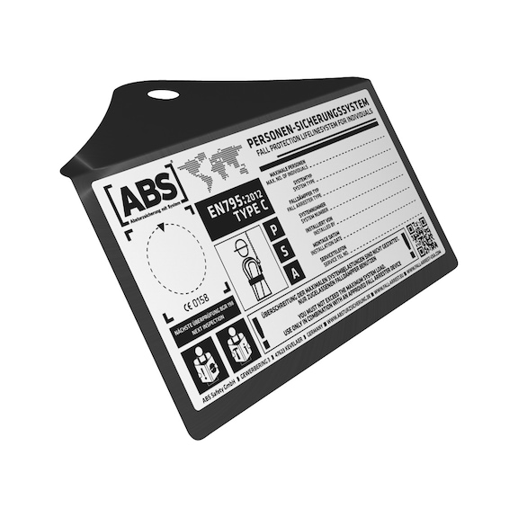 ABS Lock system plate - SYS-(SY-1009-F)-LABEL-SHIELD