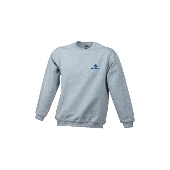 Arbeitspullover Sweatshirt JN040 - SWEAT-HEAVY-JN040-GREYHEATHER-XXL-NSP