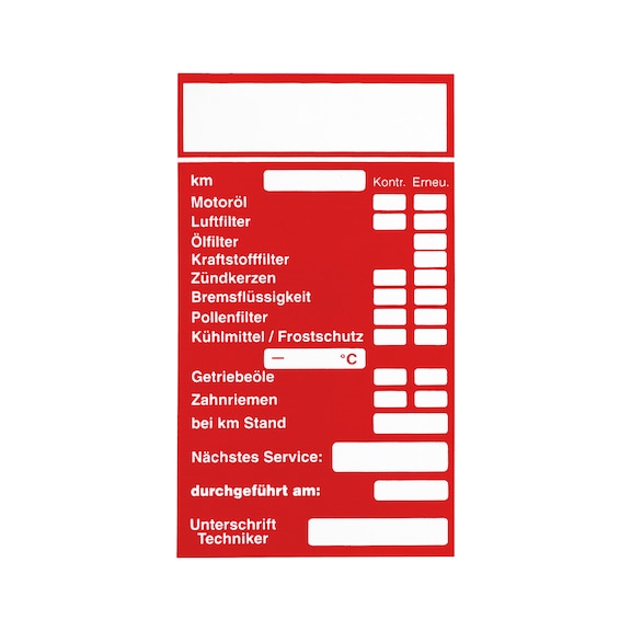 Service sticker, small - 1