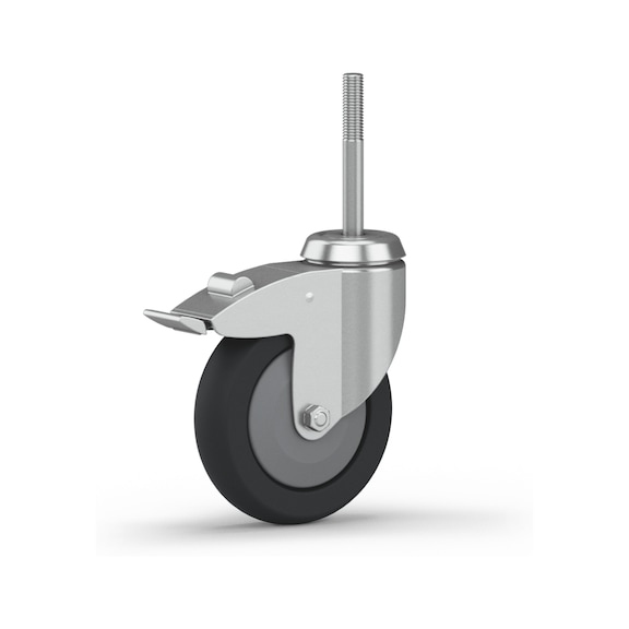 Roller with brake for ECONOMY folding mobile scaffolding - SP-CASTOR-W.BRAKE-(F.SCFLD-0962931706)