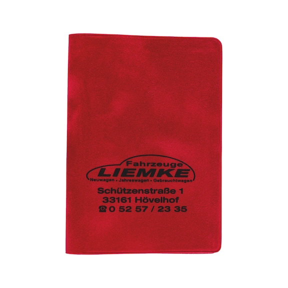 Velour driving licence wallet - HOLD-PRNT-VELOUR-RED-1COL