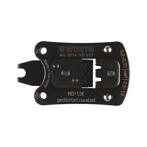 Tool head, small design For crimping pliers - TLHD-F.CRMPPLRS-(0,2-1,0)-(MCP1,5-SEALD)