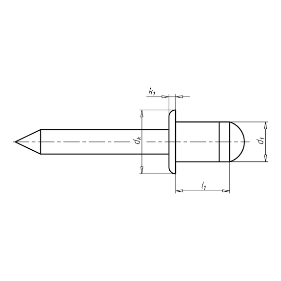 Blind rivet, flat head - 2