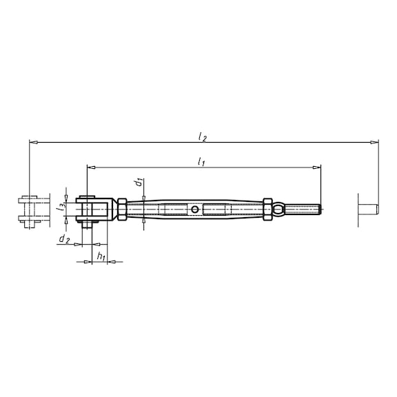 RVS A4 spanschroef, - SPANSCHROEF-2XGAFFEL-DICHT-GELAST-A4-D3