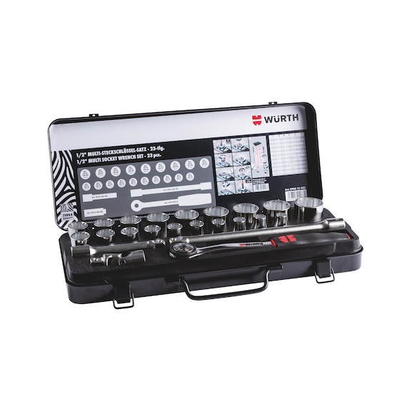 Satın Al 1/2 inç çoklu lokma anh seti, 23 prç.