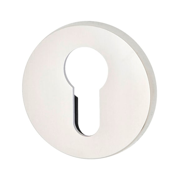 Square escutcheon pair - DH-ZD-KEYROS-EDGE-CK-(NI)-MATT