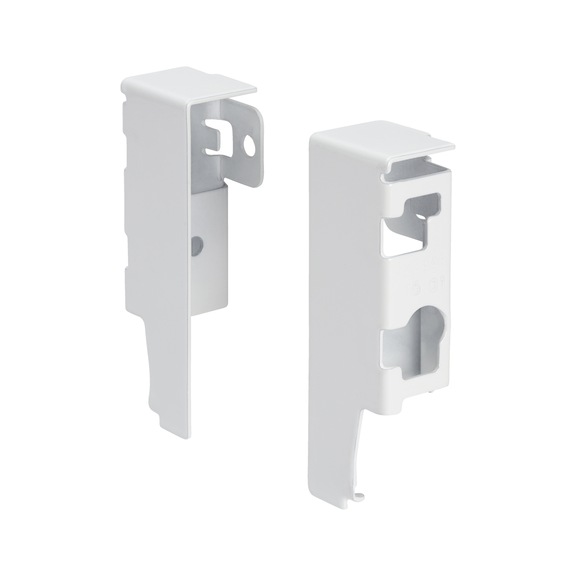 Kit staffe Per sistema sponde di cassetto H86 con pannello posteriore in legno DWD XP - COPPIA AGG.SCHIE BIANC. DWD-XP 68MM