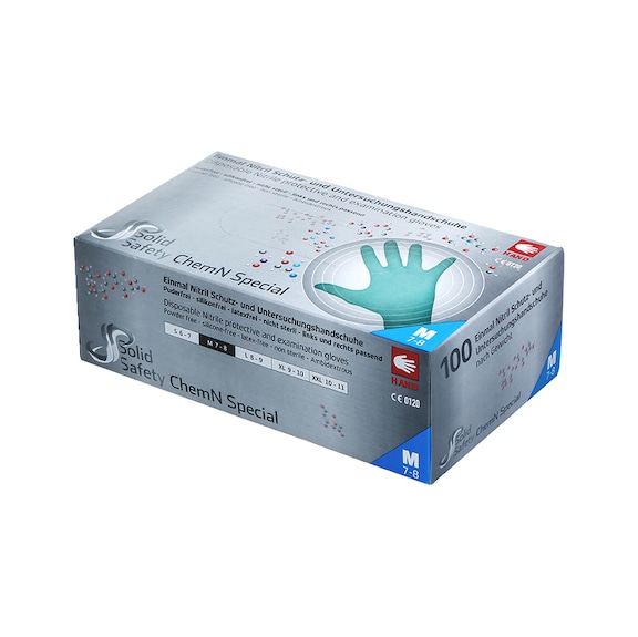 Disposable nitrile glove AMPri SolidSafety ChemN 081303