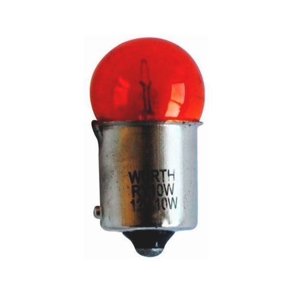 Metal socket bulb - BULB-RY10W-BAU15S-AMBER-12V-10W