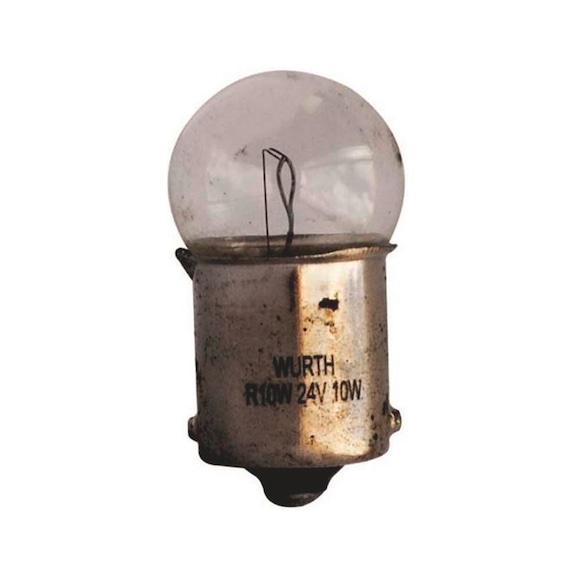 Metal socket bulb - BULB-R10W-BA15S-24V-10W