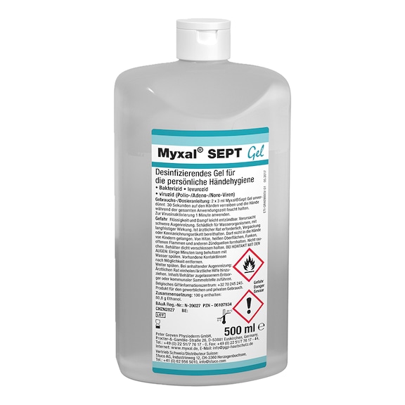 Disinfectant gel Myxal<SUP>®</SUP> SEPT