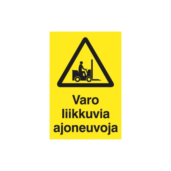 Haarukkatrukkeja (teksti) - VAROITUSKILPI LIIKKUVIA AJON..