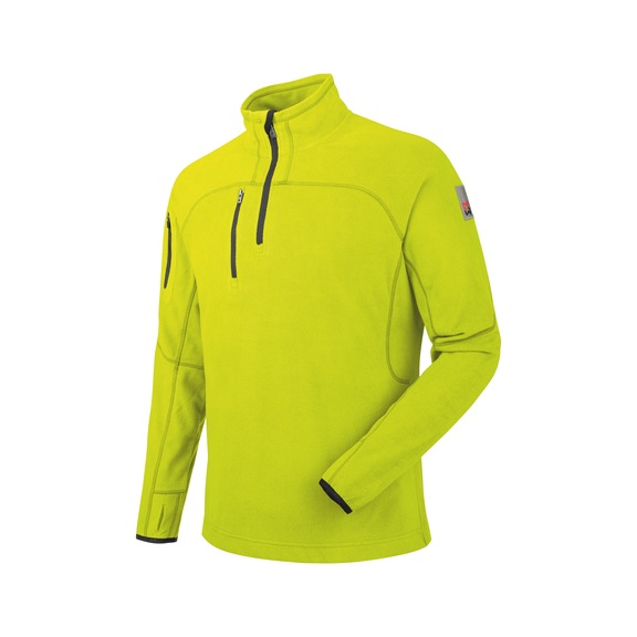 Silver fleece sweater - FLEECE HALF ZIP SILVER LIME XS
