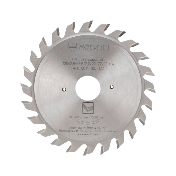 Voorritszaag, 2 stuks Voor cirkelzaagblad - VOORRITSER-C.ZGBL.-120X2,8-3,6X22-T12