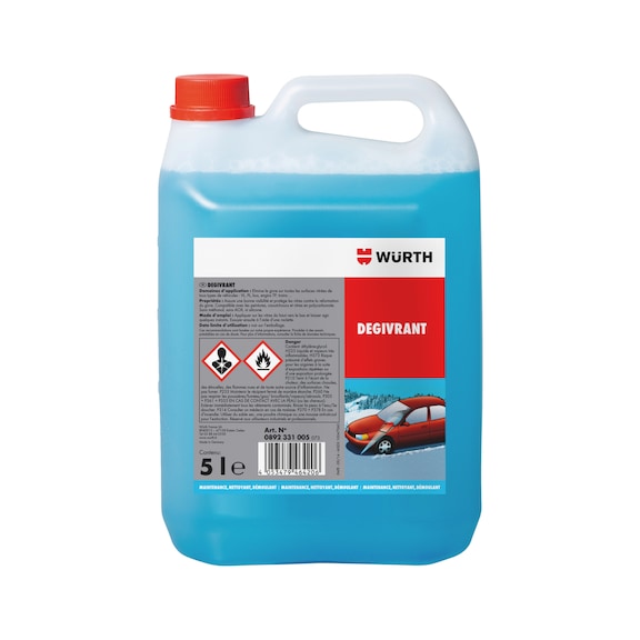 Spray super dégivrant pour pare-brise et vitres - 5 L - bleu