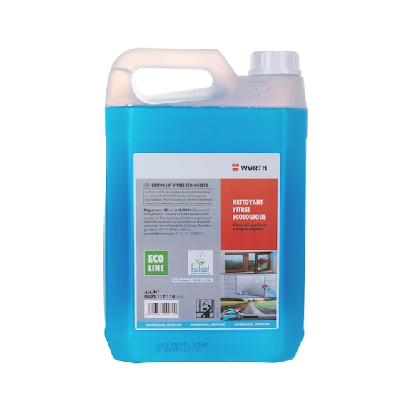 Nettoyant Vitres Ecoline - écologique et efficace - 5 L - bleu