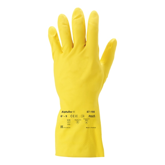 Chemical protective glove Ansell AlphaTec<SUP>&reg; </SUP>Plus 87-190