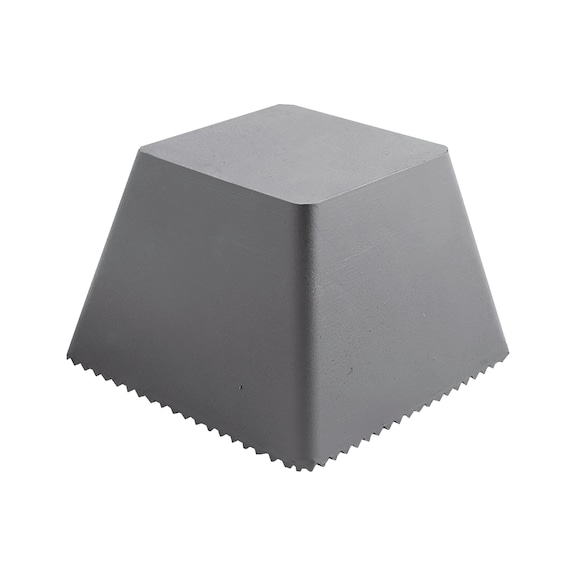 Patin en caoutchouc, carré pour les plateformes élévatrices de véhicules - BLOC CAOUTCHOUC150X150X100