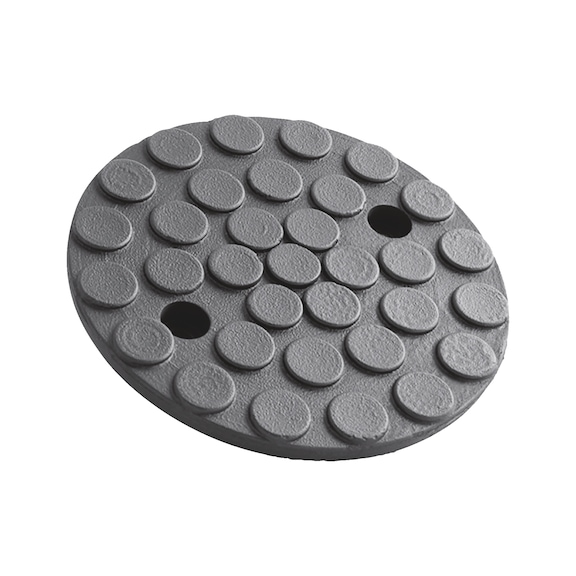 Rubber plate for vehicle lifting platforms - RBRPLT-F.LFT-RD-120MM-H21MM