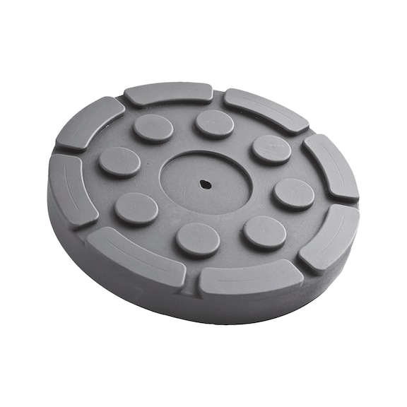 Rubber plate for vehicle lifting platforms - RBRPLT-F.LFT-RD-D140MM-H17MM