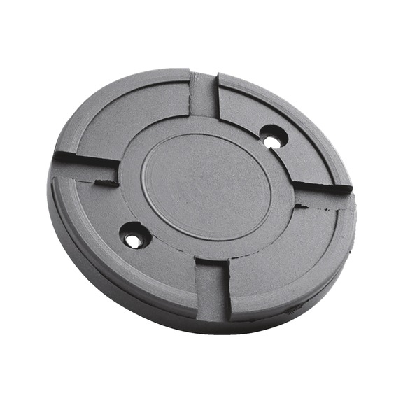 Rubber plate for vehicle lifting platforms - RBRPLT-F.LFT-RD-D122MM-H12MM
