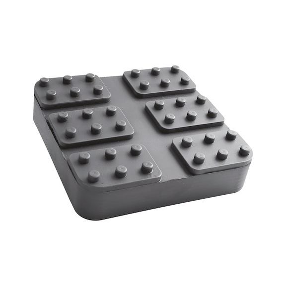 Gummiklotz rechteckig pour les plateformes élévatrices de véhicules - TAMPON CAOUTCHOUC 120X32X143X143