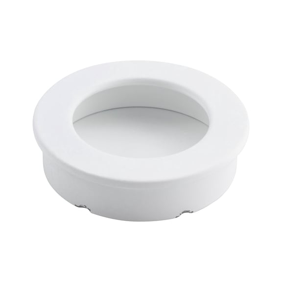 MUG-ZD 8 poignée de meuble type coquille - POIGNEE MEUBLE ZD8 D 49MM BLANC MAT