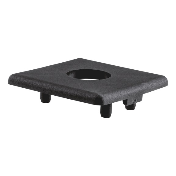 Cover cap for profile rail - CAP-B-PA-BLCK-PRFLRL-HO17MM-45X45MM