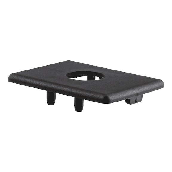 Abdeckkappe f&uuml;r Profilschienen - ABDEKA-B-PA-SCHW-PRFLSHN-LO17MM-45X60MM