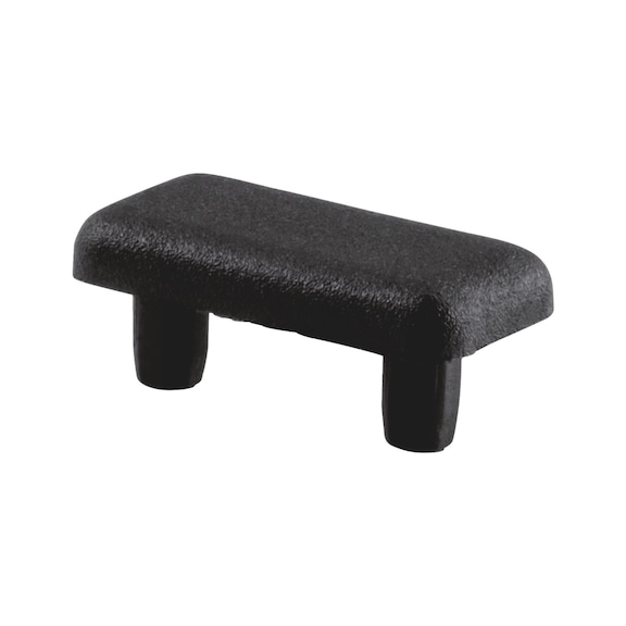 Cover cap for profile rail - CAP-I-PA-BLCK-PRFLRL-10X20MM