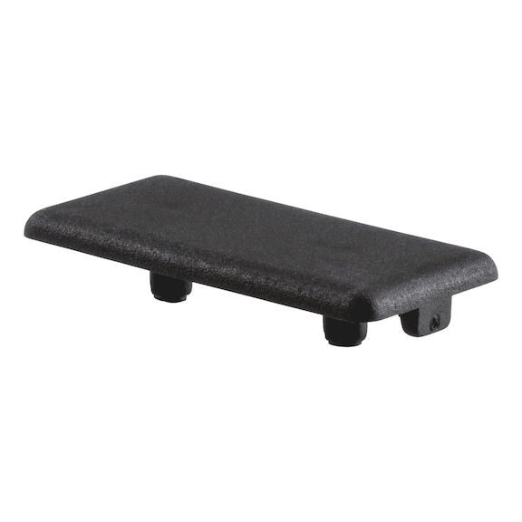 Cover cap for profile rail - CAP-I-PA-BLCK-PRFLRL-20X40MM