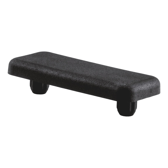 Cover cap for profile rail - CAP-I-PA-BLCK-PRFLRL-16X40MM