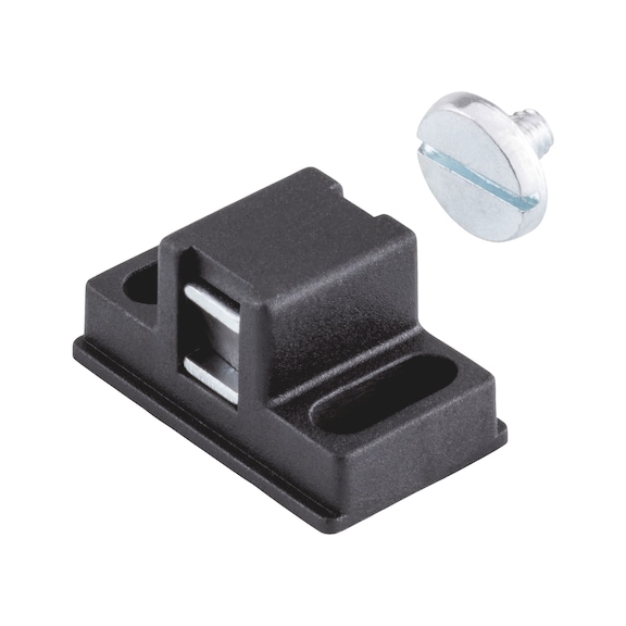 Kit de fixations magn&eacute;tiques, plastique - MAGNETICCATCH-SET-ST-BLCK-28X17X14MM