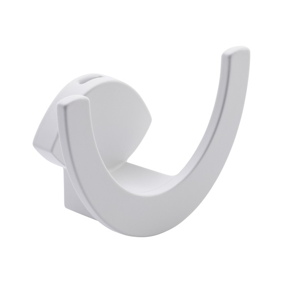 Kledinghaak KH-ZD 3 met montageplaat voor verborgen bevestiging - CLTHHOK-(KH-ZD-3)-WHITE