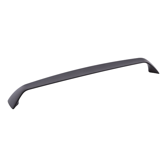 MG-ZD 28 bow-shaped designer furniture handle - HNDL-BOW-(MG-ZD 28)-BLACK-MATT-192MM