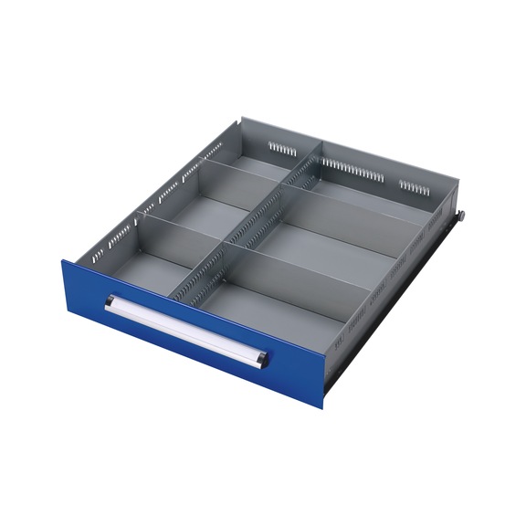 Drawer divider set, BASIC KWB, 6 pieces - DIVIDRSET-F.DRWR-KWB-KH100-6FLD