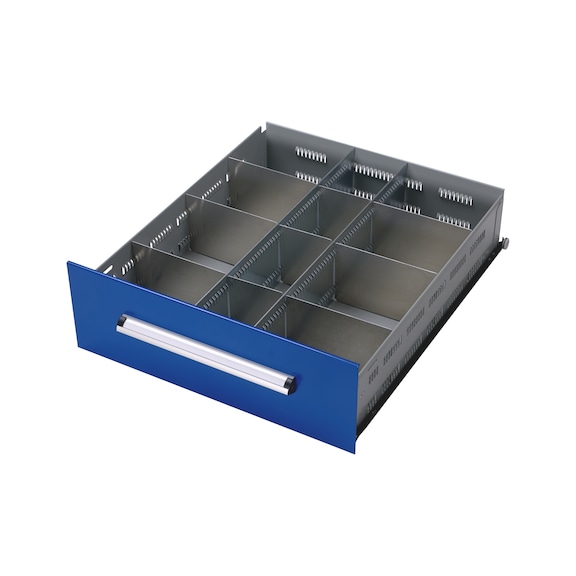 Drawer divider set, BASIC KWB, 12 compartments - DIVIDRSET-F.DRWR-KWB-KH130-12FLD