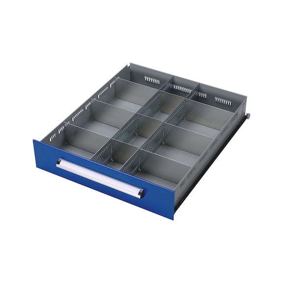 Drawer divider set, BASIC KWB, 12 compartments - DIVIDRSET-F.DRWR-KWB-KH100-12FLD