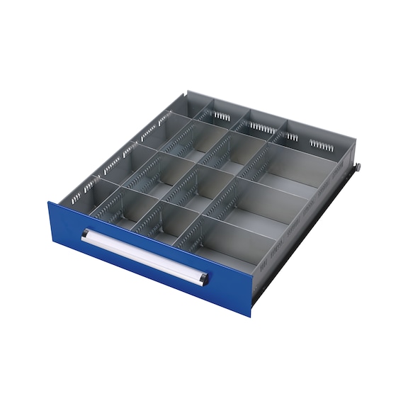 Drawer divider set, BASIC KWB, 16 compartments - DIVIDRSET-F.DRWR-KWB-KH100-16FLD