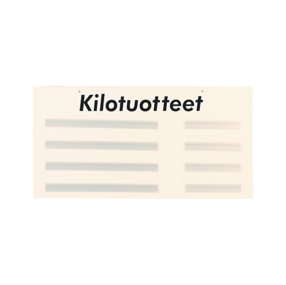 Kilogram products, label for numbers - LBL-(F.NO-KGPROD)-PVC-400X800MM