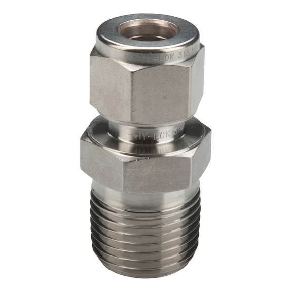 Kaksoisleikkuurengasliitin HY-LOK suora lähtö, kartiokierre