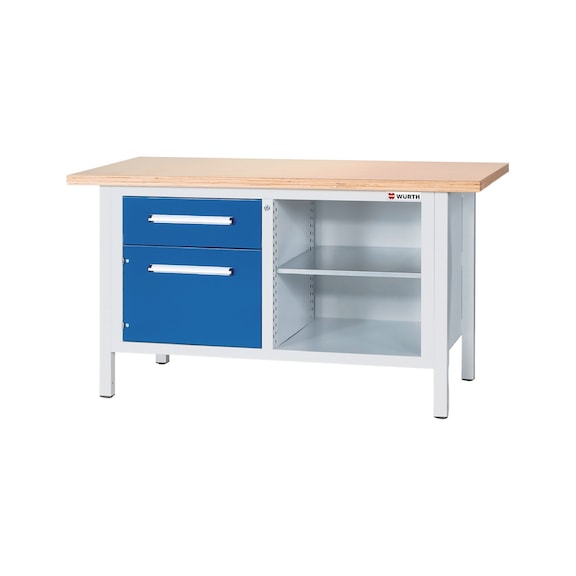 BASIC KWB 2 cabinet workbench - CWB-STA-BASIC-KWB2-1DW/1DR-1500MM