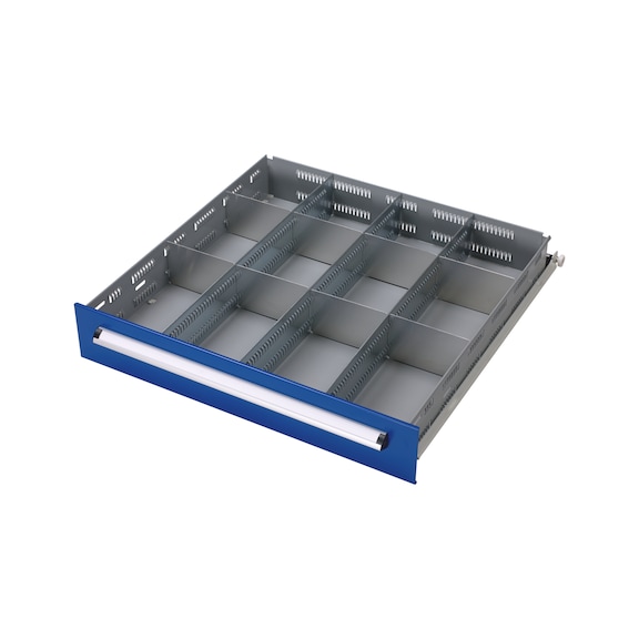 Drawer divider set BASIC, 12-compartment - DIVIDR-SET-(F.DRWRCAB-700S)-12FLD-H100