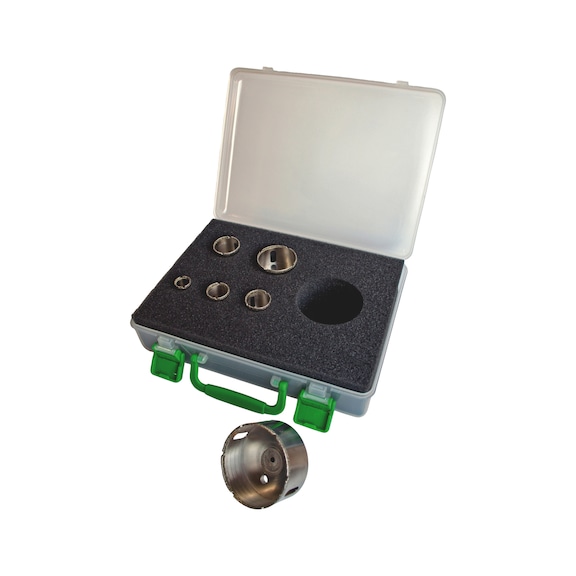 Timanttiporanteräsarja, 6 os, märkäporaus - TIMANTTIPORASARJA 20-75 MM, VARSI 10MM