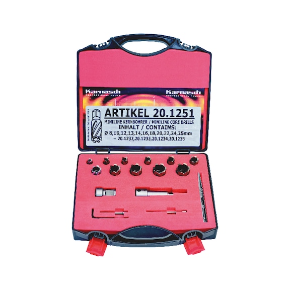 Reikäjyrsinsarja Mini-Line 16 osaa - REIKÄSAHASARJA MINI-LINE HALK. 8-25 MM