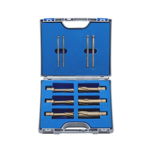 Reikäjyrsinsarja, kovametallileikkuu, Weldon kiinnitys Hard-Line - REIKÄSAHA SRJ 14-26 HARD-LINE WELDON