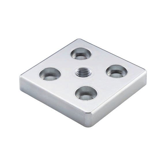 Transport- und Fussplatte - TRANPL-ZD-GUSS-ZN-M16-M8-90X90MM