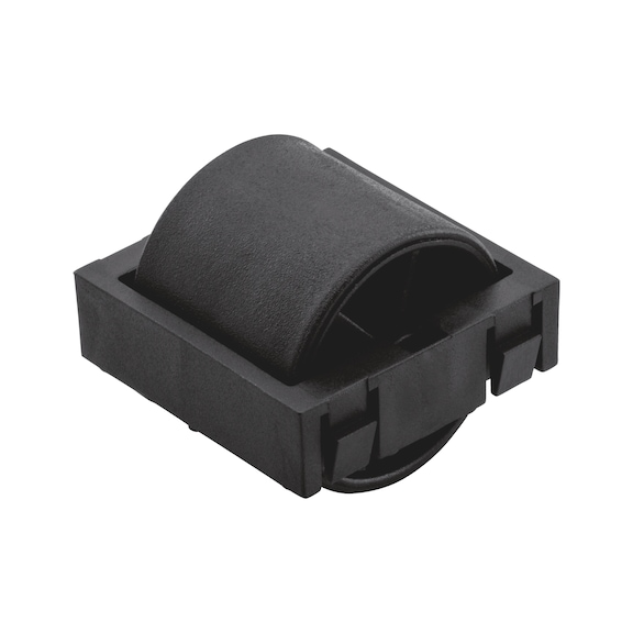 Roller unit plastic R28 - ROLLUNT-PA-BLCK/BLCK-ESD-D28-33X33MM