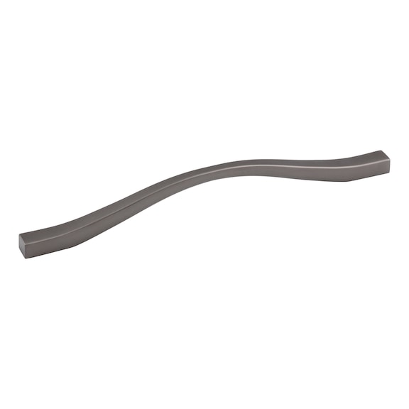 MG-ZD 12 designer furniture handle - HNDL-BOWHANDLE-MG-ZD12-GREY-MATT-224MM